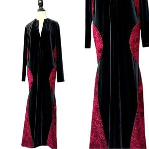 Vintage La Smock Velvet Maxi House Coat Robe